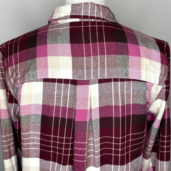 GH Bass Size S Button Up Shirt Flannel Plaid Top Fall Gorp Cabincore Outdoors - Picture 6 of 13